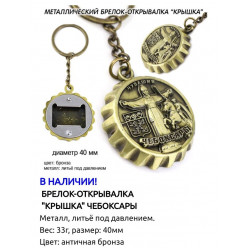 Брелок - открывалка металлический Крышка