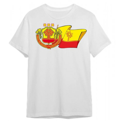 Футболка Герб и Флаг Чувашии (взрослые XS-3XL) и (детские) 