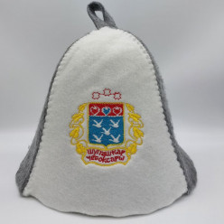 Шапка банная Герб Чебоксар (вышивка)