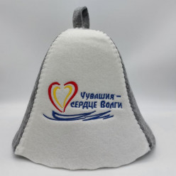 Шапка банная Сердце (вышивка)