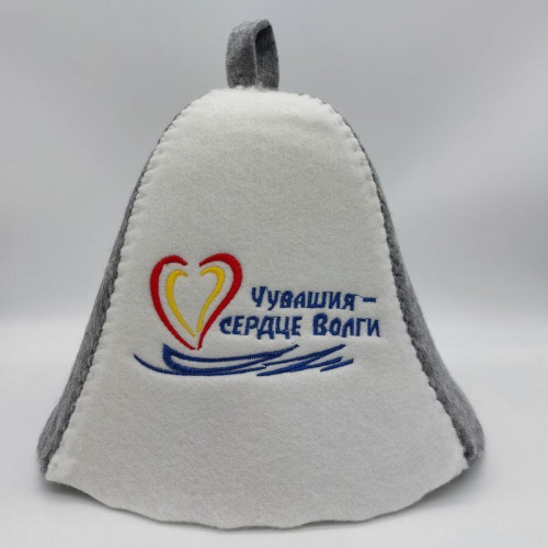 Шапка банная Сердце (вышивка)